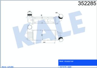 TURBO RADYATÖRÜ P607 2.0HDI 05=> [BRAZING] [300×133×80] resmi