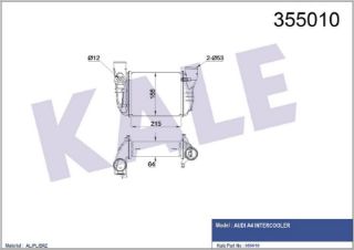 TURBO RADYATÖRÜ İNTERCOOLER AUDI A4-EXEO 08-10 1.8T resmi
