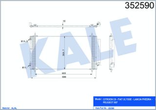 KÖNDENSER CITROEN C8-FIAT ULYSSE-LANCİA PHEDRA-PEUGEOT 807 2.2 JTD 02 resmi