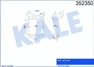 TURBO RADYATÖRÜ İNTERCOOLER FIAT PUNTO 1.9 JTD 99=> resmi