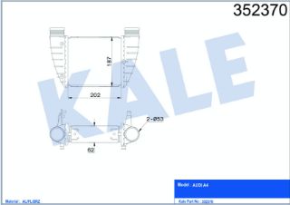 TURBO RADYATÖRÜ İNTERCOOLER AUDI A4 2.0TDI - 2.0 TFSI 00=> resmi