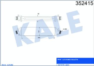 TURBO RADYATÖRÜ İNTERCOOLER ALFA ROMEO GIULIETTA 2.0 JTDM 10=> resmi