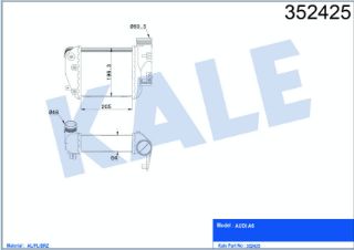 TURBO RADYATÖRÜ SAĞ AUDI A6 2,7 / 3,0TDI 05>11 resmi