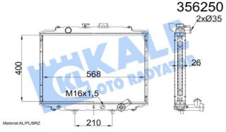 SU RADYATÖRÜ BRAZING H100 2.4 2.5D 93-00 L300 III 2.0 2.4 2.5D TD 86-04 resmi