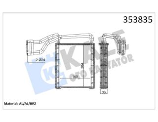 KALORİFER RADYATÖRÜ FORD TRANSİT CUSTOM resmi