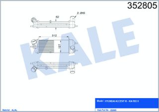 TURBO RADYATÖRÜ İNTERCOOLER HYUNDAİ ACCENT III - KİA RİO II 1.5 CRDI 05=> resmi