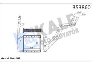 KALORİFER RADYATÖRÜ FORD TRANSİT COURIER resmi