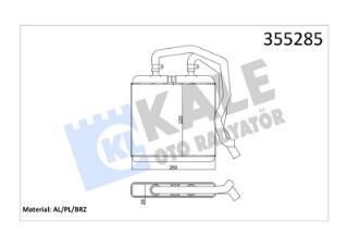 KALORİFER RADYATÖRÜ IVECO DAILY III 99<06 (BORULU-APARATLI) [BRAZING] [220×258×26] resmi