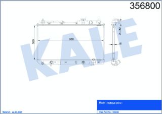 SU RADYATÖRÜ HONDA CR-V 2.0 16V 95<01 (AT) (AC/NAC) [BRAZING] [350×668×16] resmi