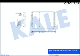 RADYATÖR KLİMA ACCENT 14-18 BLUE  RİO 14=  VELOSTER BENZİNLİ resmi