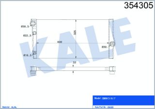 SU RADYATÖRÜ (600X330X32) BMW 5-6-7 (F01 F02 F03 F04 F06 F07 F12 F13) (OTOMATÝK)  09-07 resmi