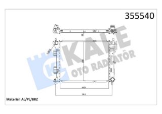 SU RADYATÖRÜ HYUNDAI ELANTRA İ30 11=> KIA CEE D PRO CEE D 12=> 1.6CRDI (MT) [BRAZING] [480×388×26] resmi
