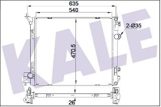 SU RADYATÖRÜ NISSAN QASHQAI II 1.2DIG-T 1.6DCI 13=> X-TRAIL 1.6DCI 14=> (AT/MT) [BRAZING] [540×470,5×26] resmi