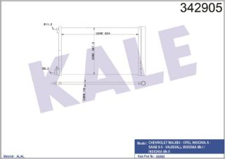 Üretimden kaldırıldı  -   KLIMA RADYATORU KONDENSER  (OPEL: INSIGNIA 1.4 -1.6-1.8-2.0CDTI 08> / CHEVROLET MALIBU 2.0-2.4 12>) resmi