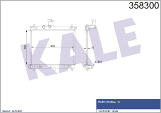 SU RADYATÖRÜ HYUNDAİ I10 350X438X16 AL/PL/BRZ MANUEL resmi