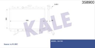 SU RADYATÖRÜ KİA RİO 350X628X26 AL/PL/BRZ OTOMATIK resmi