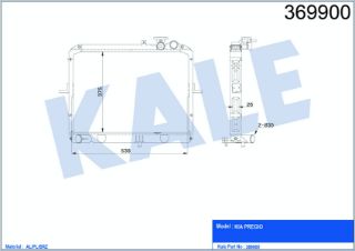 SU RADYATÖRÜ KİA PREGİO AL/PL/BRZ 375X538X26 MANUEL resmi