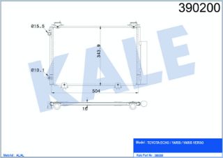 RADYATÖR KLİMA YARİS  99-06  1.0 - 1.3 resmi