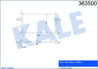 SU RADYATÖRÜ X14XE Z14XE X16XEL Z16XE ASTRA G ZAFİRA A 98-04 resmi