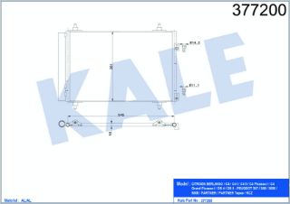 KÖNDENSER PARTNER TEPEE 307 308 BERLİNGO C4 I C4 II C4 PICASSO   570*360*16 resmi