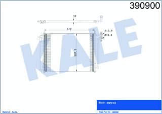 KLİMA RADYATÖRÜ BMW X5 (E53) 3.0D 3.0İ 4.4İ 4.6İS 4.8İS 00<06 KURUTUCU İLE [BRAZING AL/AL] [492×387,3×16] resmi