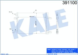 RADYATÖR KLİMA ASTRA J 09-16 1.3CDTI-1.4-1.6  CRUZE 09-14 1.6 resmi