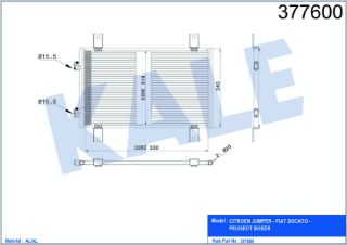 KLİMA RADYATÖRÜ BOXER DUCATO JUMPER 537×340×16 resmi