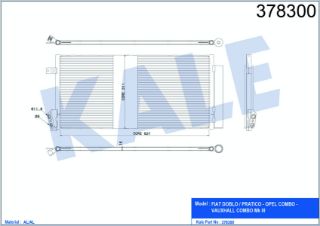 RADYATÖR KLİMA DOBLO 10= 1.3JTD-1.6JTD  COMBO 12= 1.6CDTI resmi