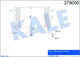 RADYATÖR KLİMA ACCENT 03-06 1.3  1.6 resmi