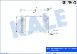 KONDENSER (MERCEDES: E 220E 200E 200 TE 220 TE 290E 290 T) resmi