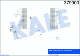 RADYATÖR KLİMA TUCSON 04-10  SPORTAGE 05-10 2.0 DİZEL resmi