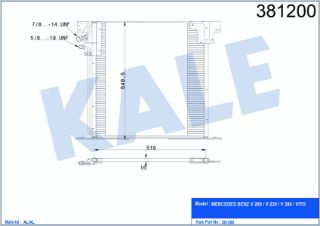 KLİMA RADYATÖRÜ MERCEDES W638 VİTO V200-V200CDI 108CDI 110CDI 110TD-112CDI 113 96> resmi