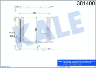 KONDENSER (Yağ Soğutuculu) (MERCEDES: 350 500CL  600CL 63 AMGCL 65 AMGS 280S 320S 430S 500S 63 AMGS) resmi