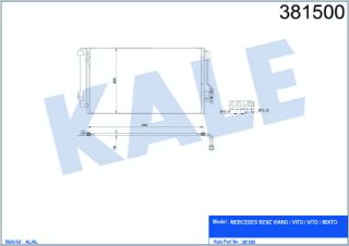 KONDENSER (MERCEDES: VIANO  VITO / MIXTO) 6398350700 resmi
