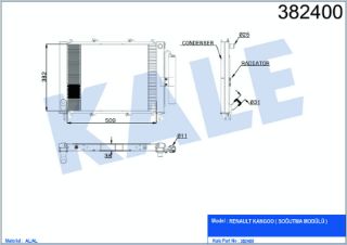 SOGUTMA MODULU ( RENAULT : KANGOO EXPRESS 1.5 DCI 1.9 DCI  03-) resmi