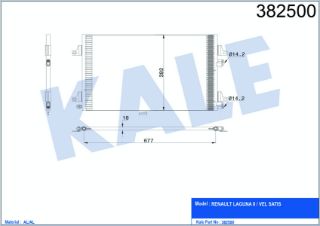 KÖNDENSER RENAULT LAGUNA II  VEL SATIS   700*391*16 resmi