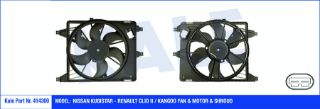 FAN-MOTOR-DAVLUMBAZ  (RENAULT:  RENAULT CLIO II  ; KANGOO 97=> 1.2/1.4/1.6/2.0 16V 1.5DCI 1.9D/TD 97=> ; MEGANE I-II ; SCENIC ; SYMBOL II 1.4/1.6 16V 2.0 1.5DCI 1.9D/DCI 99<03 (320W 380MM 12V) resmi