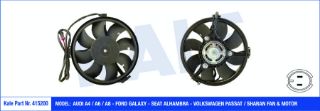 KLIMA FAN MOTORU 280MM 300 W AUDI A4 A6 A8 PASSAT SHARAN ADR 97>05 resmi