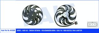 FAN MOTORU-290 MM 220/60W (VW GOLF 98-06  POLO 95-08  AUDI A3 97-03  SEAT LEON 00-06  SKODA OCTAVIA 97-11) resmi