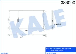 RADYATÖR KLİMA DOBLO 01-10 1.3JTD-1.9JTD  PUNTO 99-09 1.3JTD  İDEA 03= 1.2-1.3JTD resmi