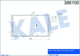 RADYATÖR KLİMA FOCUS II 04-11 1.4-1.6TDCI-1.6TI-1.8TDCI-2.0TDCI-2.0  C-MAX 07-11 1.0-1.6-1.6TDCI resmi