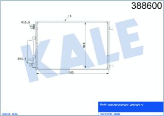 RADYATÖR KLİMA QASHQAI 07-13 2.0 (MR20DE) 622X378X16 resmi
