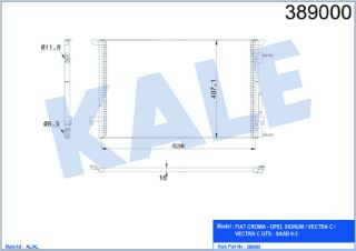 KÖNDENSER FIAT CROMA - OPEL SIGNUM / VECTRA C KÖNDENSER   688X668X16 resmi