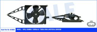 RADYATOR FAN MOTORU DAVLUMBAZLI (KLIMASIZ) COMBO B / CORSA B / TIGRA 200 / 60W 280MM resmi