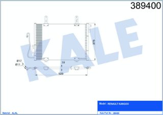 KÖNDENSER RENAULT KANGOO   528X348X16 resmi