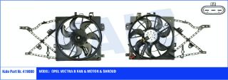 RADYATOR FAN MOTORU+DAVLUMBAZ KOMPLE VECTRA B 240 / 160W 390MM resmi