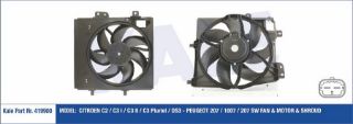 FAN RADYATÖR P207 / P208 / P2008 / C-ELYSEE / C2 / C3 II-III / C4 03=> 1.1-1.4-1.6-1.6 HDI DAVLUMBAZLI resmi