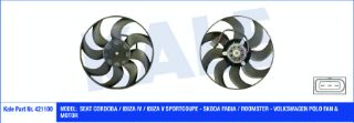 FAN MOTORU-390 MM 260/90W (VW POLO 02-10  SEAT IBIZA 02-10  SKODA FABIA 00-10) resmi