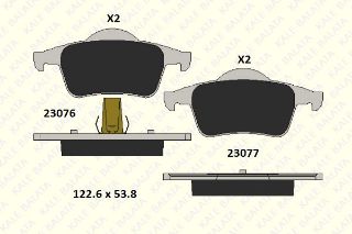 ARKA FREN BALATASI S60 00>10 S70 97>00 S80 98> V70 97>07 XC70 00> resmi