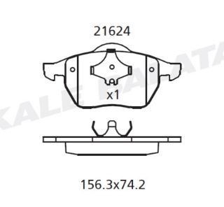 ÖN  FREN BALATASI PASSAT A4 1,8 / 1,8T / 2,4 / 2,5 / 2,6 95>01 resmi